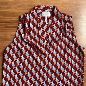 Laundry by Shelli Segal, sleeveless V-neck blouse